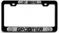 Groomer On Board Career Bl 3d Metal License Plate Frame Auto Suv Truck Tag Holder I79 