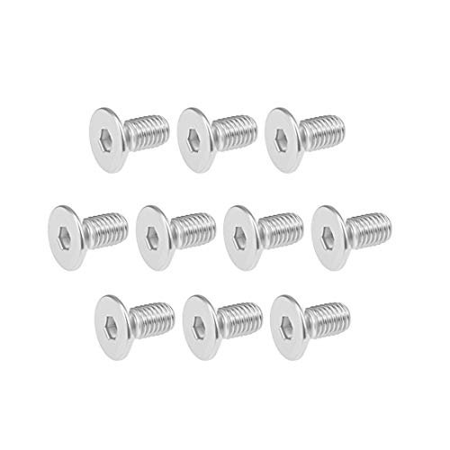 M8x16mm Flat Head Machine Screws Inner Hex Screw 304 Stainless Steel Fasteners Bolts 10pcs