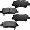 8 Pcs Front Rear Ceramic Brake Pads W Hardware Fits For 2011-2014 Hyundai Sonata 2011-2015 Kia Optima Hybrid Low Dust Pad 
