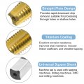 Uxcell Metric Thread Tap M8 X 1 25 H2 120mm Extra Long Titanium Coated M35 High Speed Steel Straight Flute Screw Milling