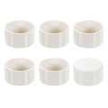 6pcs Pvc Pipe End Cap Fitting 2 5 Furniture Grade Plug Adapter Socket Fittings For Sewer Drain Connections Garden Diy White 