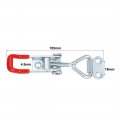 Uxcell Toggle Latch Clamp 150kg 330lbs Capacity Pull Action Adjustable Gh-4001 2pcs