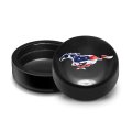 Ford Mustang In Usa Flag On Black Abs Plastic License Plate Frame Screw Covers 
