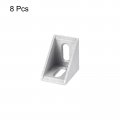 Uxcell 8pcs Inside Corner Bracket Gusset 40x40x30mm 3040 Angle Connectors For 3030 3060 Series Aluminum Extrusion Profile
