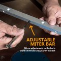 Powertec 71519-p4 Miter Bar For Any Standard 3 4 X 8 Slot Crosscut Sled Table Saw Router Band 4 Pk