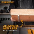 Powertec 71519-p4 Miter Bar For Any Standard 3 4 X 8 Slot Crosscut Sled Table Saw Router Band 4 Pk