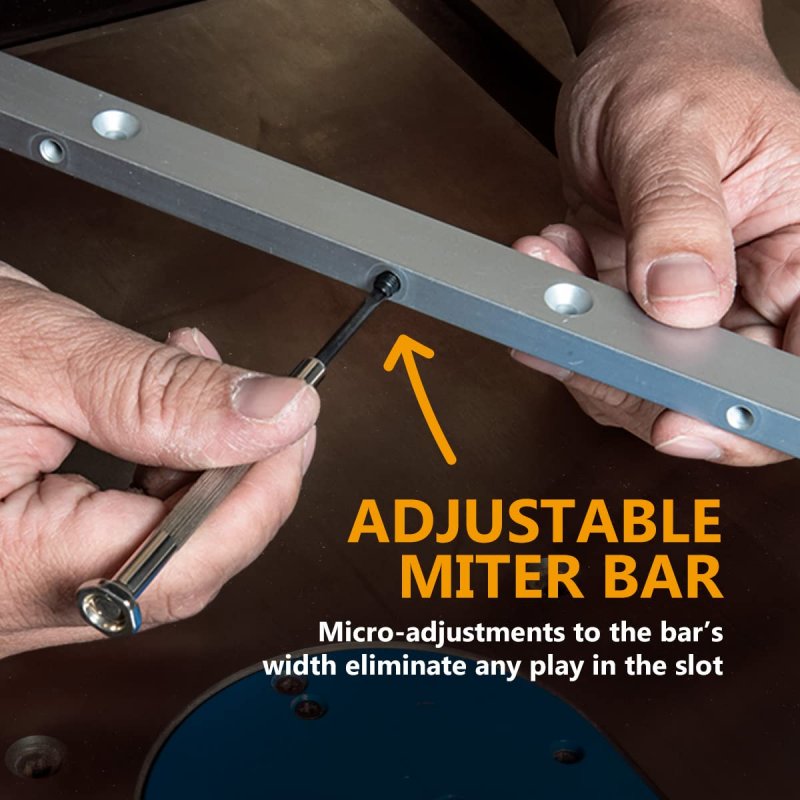 Powertec 71519-p4 Miter Bar For Any Standard 3 4 X 8 Slot Crosscut Sled Table Saw Router Band 4 Pk