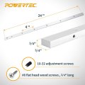 Powertec 71519-p4 Miter Bar For Any Standard 3 4 X 8 Slot Crosscut Sled Table Saw Router Band 4 Pk
