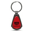 Jeep Gladiator On Red Dome Dark Gunmetal Metal Teardrop Key Chain