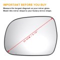 Car Rearview Left Driver Side Mirror Glass Replacement W Backing Plate Convex Heated White For Lexus Rx 2003-2008