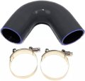 90 Degree 4 Ply Silicone Reducer Hose Intake Intercooler Pipe Coupler T Clamps 2 51mm 5 63mm Only