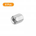 Uxcell M5 X 0 8-pitch 10mm Length Coupling Nuts 8pcs 304 Stainless Steel Metric Hex Rod