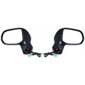 Door Mirror Pair For Honda Civic 2006 2007 2008 2009 Sedan Ex L Navi Model Power Heated Textured Black Replacement 