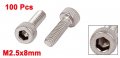 Uxcell M2 5x8mmx0 45mm Stainless Steel Hex Socket Head Cap Screws 100 Pcs
