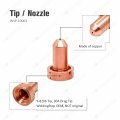 Weldingstop Sl60-100 Plasma Torch 9-8251 Standoff Guide 9-8206 Tip 30a Nozzle 9-8215 Electrode Suit Thermal Dynamics