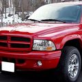 Spec-d Tuning 2lh-dak97-rs Dodge Dakota Durango Crystal Chrome Headlights W Led Drl Lamp