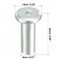 Uxcell M6x22mm Hex Socket Head Insert Nut Screw Post Sleeve For Furniture 30pcs