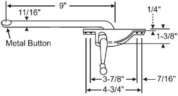 Stb Casement Window Operator Right Hand Face Mount Bronze 9 In Long Arm Handle Included