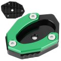 Motorcycle Kickstand Pad Aluminium Alloy Extended Side Stand Plate Set Ksp106 Fit For Z650 Z900 Green