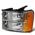 Auto Dynasty Gm2502283 Oe Style Driver Left Side Chrome Housing Headlight Lamp Compatible With Gmc Sierra 07-14