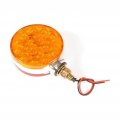 Fortpro Round Chrome Pedestal Led Light With 17 Leds And Amber Red Lens F235260 