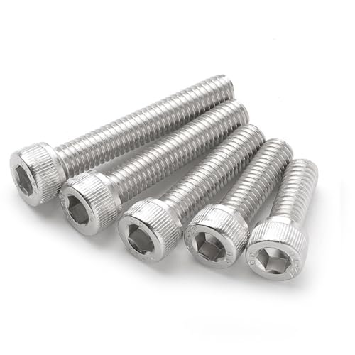 M4 Socket Head Cap Screws 50 Pieces 0 7x35mm 304 Stainless Steel Machine Bolts Full Thread Allen Drive Bright Finish