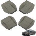4pcs Leather Seat Cover Lean Back Bottom Gray Driver Passenger Replacement For 2008-2012 Accord Sedan 4-door 