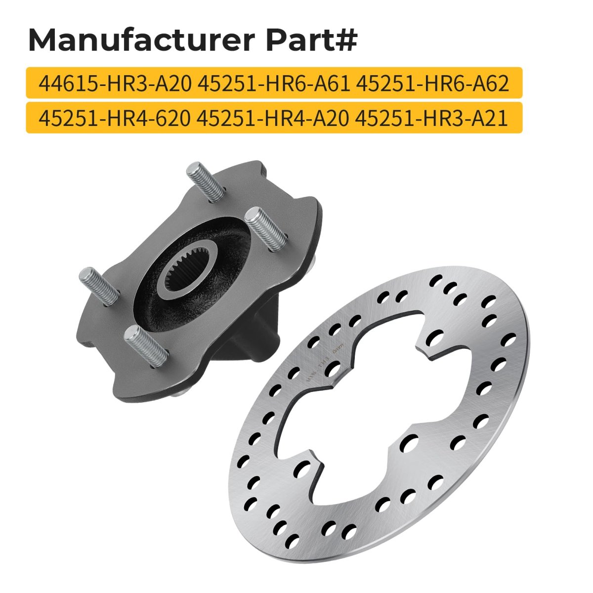 Front Left Right Wheel Hub Brake Disc Rotor For Honda Rancher 420 Trx420 Foreman Rubicon 520 500 Trx520 Trx500 2014-2024