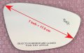 Blind Spot Mirror Glass With Adhesive For 2016-22 Volkswagen Passat 2015-18 Jetta Gli Passenger Side View Right Rh