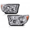 Chrome Bezel Oe-style Headlight Headlamp Assembly For 2007-2013 Toyota Tundra 2008-2017 Sequoia Driver Passenger Side 