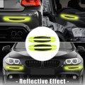 X Autohaux 4pcs 3d Reflective Stripe Stickers High Intensity Night Visibility Decal Universal For Car Fender Bumper Hood