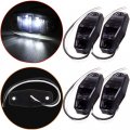 Ocpty 2led Side Marker Light 4pcs White Smoke Lens Trailer Lamp Stop Turn Tail Fit For Boats Van Truck Pickups 12v Waterproof