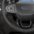 Mewant Steering Wheel Cover For Ford Ranger 2022-2023 Everest Hand-sewing Suede Genuine Leather Wrap