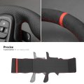 Mewant Steering Wheel Cover For Ford Ranger 2022-2023 Everest Hand-sewing Suede Genuine Leather Wrap