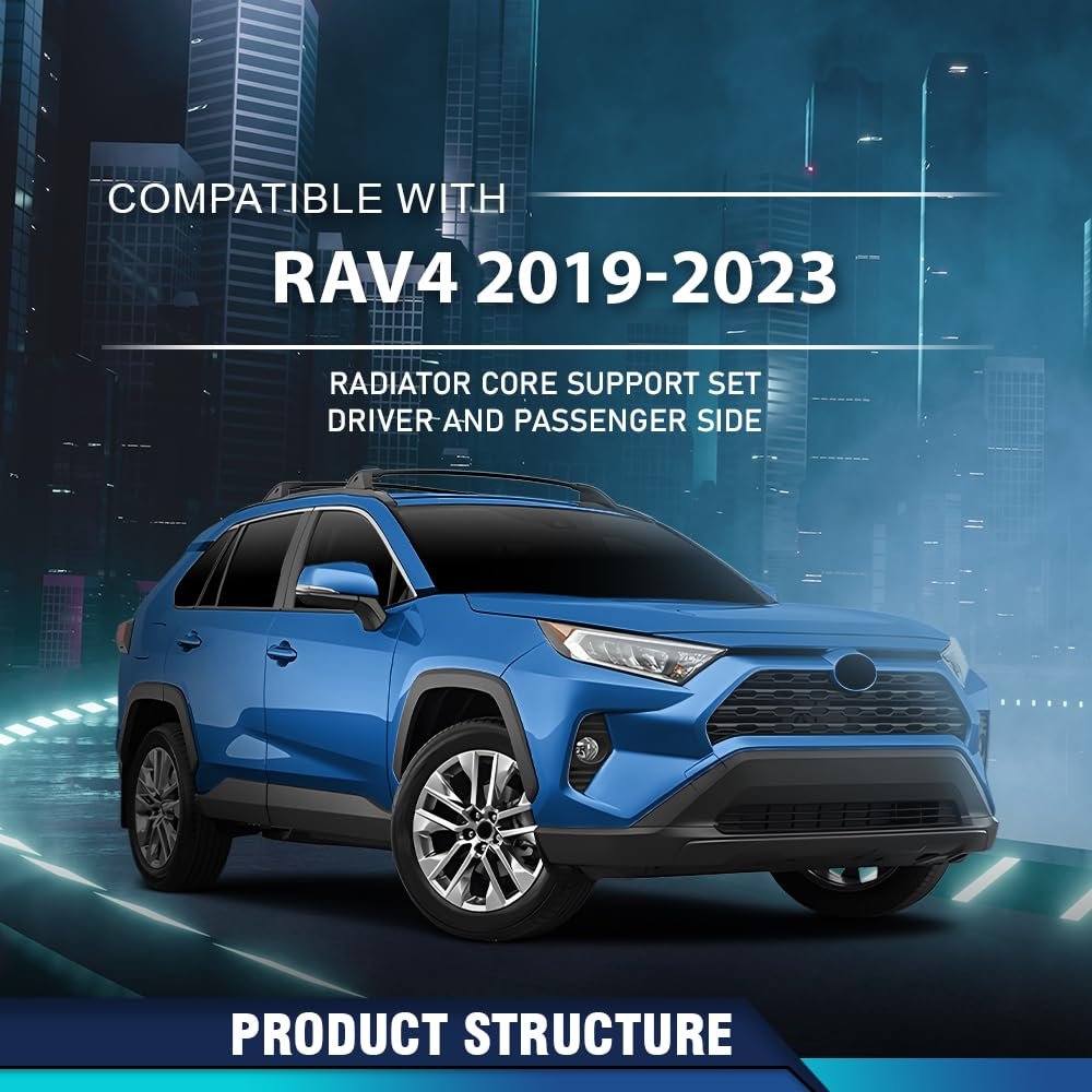 Radiator Core Support Set Driver And Passenger Side For Toyota Rav4 2019 2023 Part Number 5320242900 5320342900 To1225495