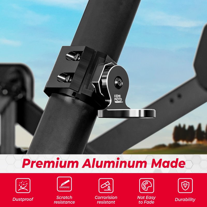 1-pack Utv Whip Mount Cnc-machined For Pro-fit Cage Polaris General Ranger Can-am Defender Commander Maverick Sport Trail 360a