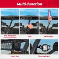 1-pack Utv Whip Mount Cnc-machined For Pro-fit Cage Polaris General Ranger Can-am Defender Commander Maverick Sport Trail 360a