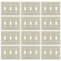 Sunlite 3-gang Toggle Switch Plate Ivory Standard 4 5 In X 6 Size Matching Screws Included Ul Listed 12 Pack 