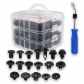Abn Car Bumper Clips 620pc Push Pin Set 16 Assorted Sizes Black Plastic Rivets Fastener Trim Retainer