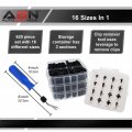 Abn Car Bumper Clips 620pc Push Pin Set 16 Assorted Sizes Black Plastic Rivets Fastener Trim Retainer