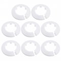 Uxcell 40-41mm Pipe Cover Decoration Pp Plastic Water Escutcheon White 8pcs
