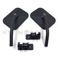 Pair Quick Release Rectangular Side Rearview Mirrors Black For Jeep Wrangler Tj Jk 1997 2017 Front Left And Right Convex Glass