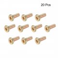 Uxcell M6x16mm Furniture Screw Hex Socket Machine Screws Zinc Plated Fasteners Bolts Full Thread Carbon Steel 20pcs