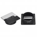 2pcs Cable Hole Cover 2-3 8 60mm Abs Square Desk Wire Cord Grommets For Office Pc Organizer Black Silver 
