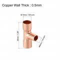 Uxcell 3 8-inch X 1 4-inch Copper Reducing Tee Pressure Pipe Fitting Conector For Plumbing Supply And Refrigeration 3pcs