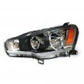 Halogen Projector Headlight Assembly For 2008 To 2017 Mitsubishi Lancer Evo Driver Side Left Clear Lens Factory Style Front 