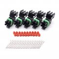 5 Sets 4 Pin 2 Row Weather Pack Waterproof Connector With Terminals And Wire Seals For Map Sensor 12015798 12015024 14 16 Awg 