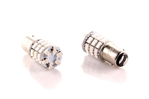 Pair Of Ddm Tuning 1157 Led Light Bulbs 60 X 3528 Smd Red 1 Red