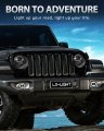 Lx-light 60w Extremly Bright Led Foglights With Drl Compatible Jeep Wrangler Jl Sport Rubicon Steel Front Bumper 2018-2023 Emc