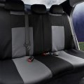 Polypro Black Gray Car Seat Covers Full Set With Matching Carpet Floor Mats Universal Fit For Cars Trucks And Suv Includes